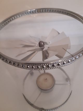 Portacandele in vetro e metallo