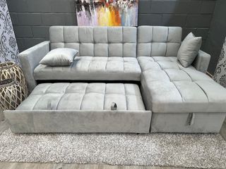 Sofá Cama Gris 210cm