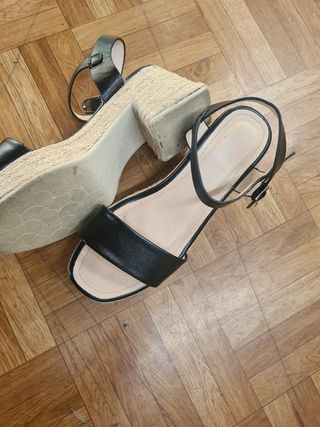 Sandalias de plataforma negras