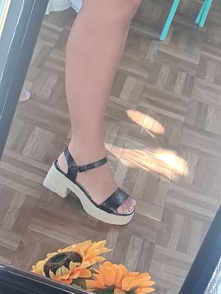 Sandalias de plataforma negras