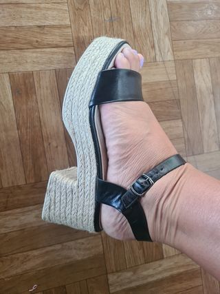 Sandalias de plataforma negras