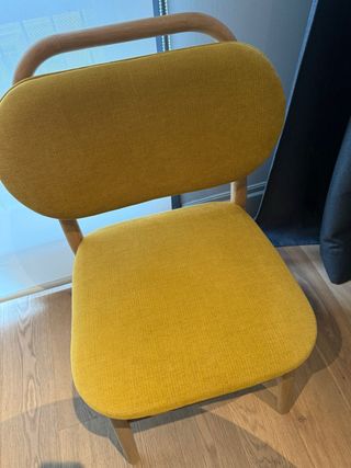Silla Kave Amarilla Madera