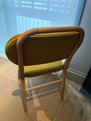 Silla Kave Amarilla Madera