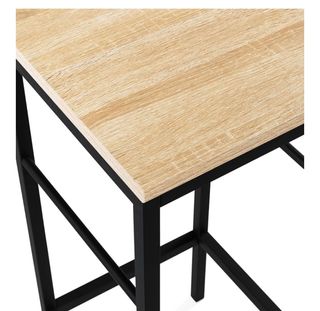 2 Taburetes Altos Madera y Metal