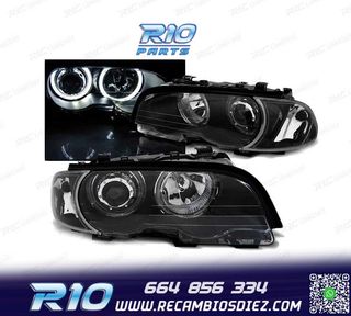 FAROS BMW E46 COUPE CABRIO 99-03 OJOS ANGEL LED NEGROS