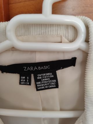 Chaqueta pana Zara mujer Talla S