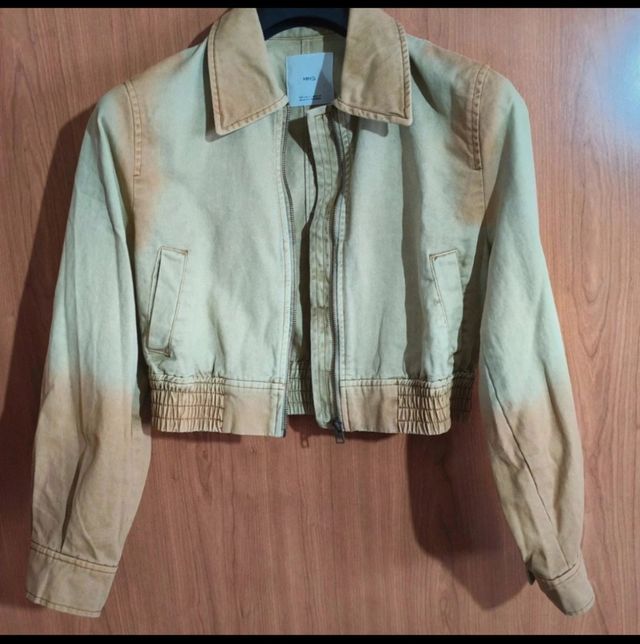 Cazadora Mango Talla S Beige
