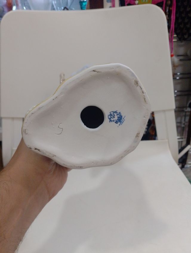 Figura Porcelana Tengra Chica Espejo Vintage