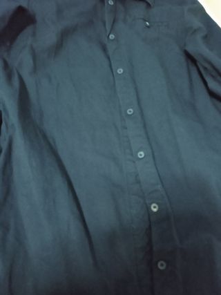 Camisa larga azul - sobretodo
