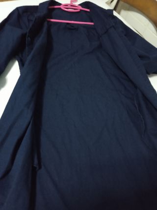 Camisa larga azul - sobretodo