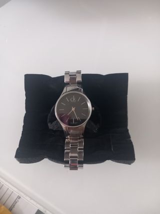 Reloj Calvin Klein Mujer Plata y Negro