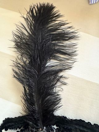 Diadema con pluma y lentejuelas Charlestón