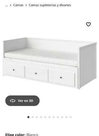 Cama IKEA HEMNES con 3 cajones y 2 colchones