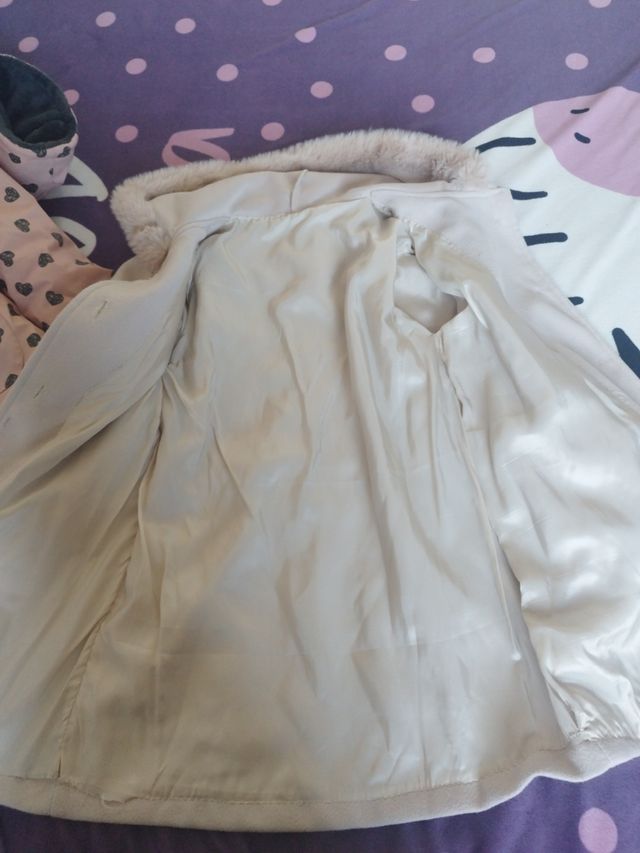 Abrigo paño beige 10 años