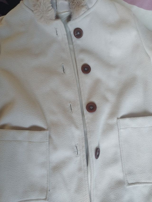 Abrigo paño beige 10 años