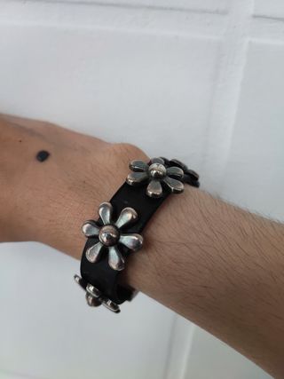 Pulsera Uno de 50 Plata y Negro