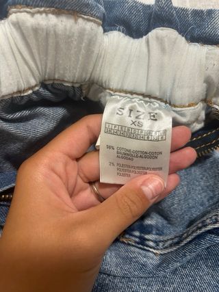 Jeans vita alta effetto stone washed