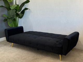 Sofa cama negro nuevo! en oferta