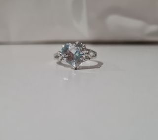 Anillo Plata Ley 925 con piedra Corazón 