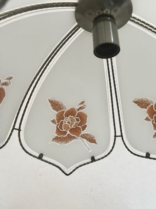 Lampadario vintage in vetro decorato anni ‘70 ‘80