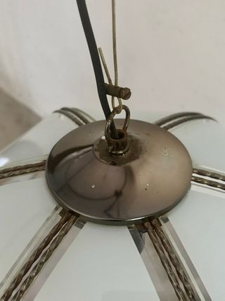 Lampadario vintage in vetro decorato anni ‘70 ‘80