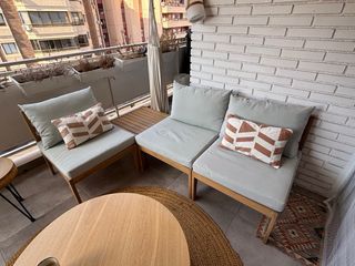 Sofá modular de jardín madera acacia