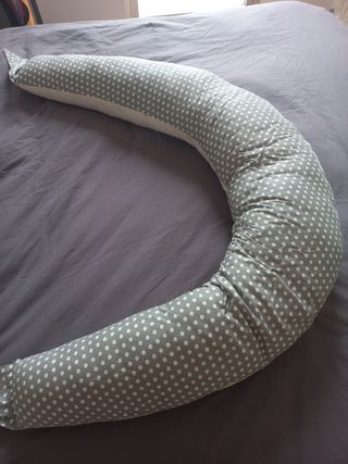 Cojín Lactancia Embarazo Gris Lunares