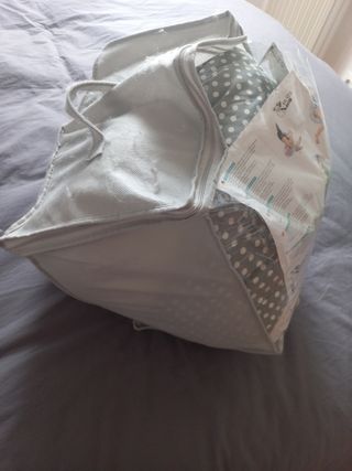 Cojín Lactancia Embarazo Gris Lunares