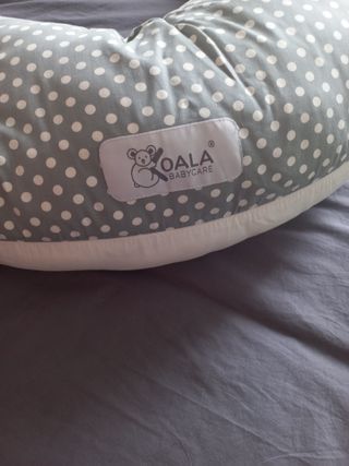 Cojín Lactancia Embarazo Gris Lunares