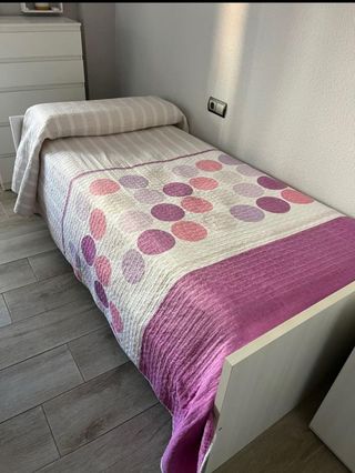 Colcha Verano Cama 90 - Rosa y Lila
