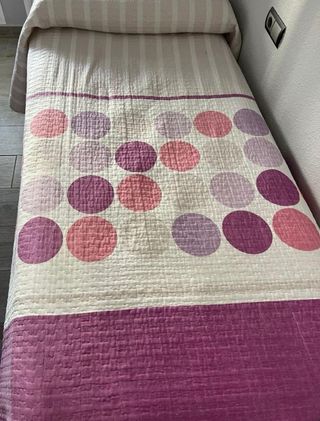 Colcha Verano Cama 90 - Rosa y Lila
