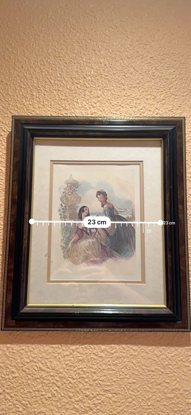 Cuadro decorativo con marco de madera