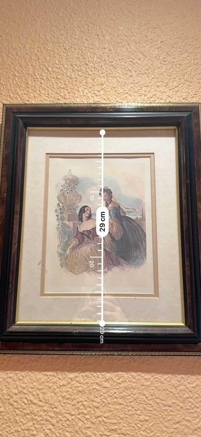 Cuadro decorativo con marco de madera