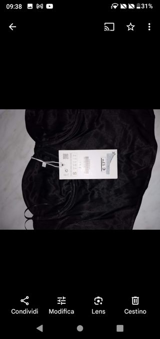 Top corto donna nero S