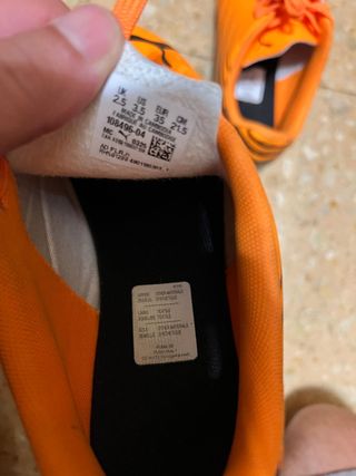 Botas de fútbol niño Puma Naranja