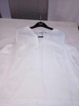 Camisa Morgan Blanca Rota