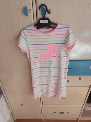 Pijama niña INEXTENSO rayas unicornio Talla M