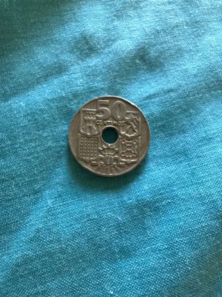 Moneda 50 Céntimos Peseta 1949