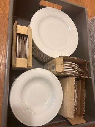 Vajilla Bidasoa Porcelana Blanca 42 Piezas