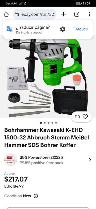 Taladro Kawasaki K-EHD 1500-32