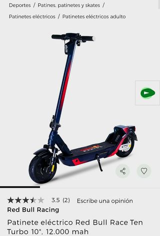 Patinete Eléctrico Red Bull Racing Ten Turbo 10