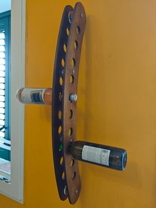 Porta bottiglie vino curvo in legno