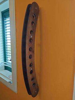 Porta bottiglie vino curvo in legno