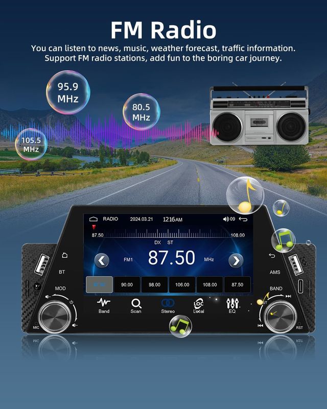 NOVITÀ - Radio Carplay 1 DIN + fotocamera posteriore