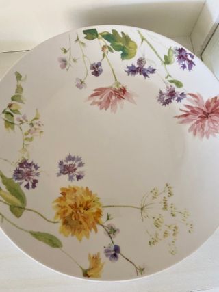 6 Platos Cerámica Diseño Floral