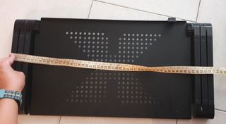 Mesa auxiliar plegable negra