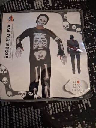 Disfraz esqueleto niño talla 3-4