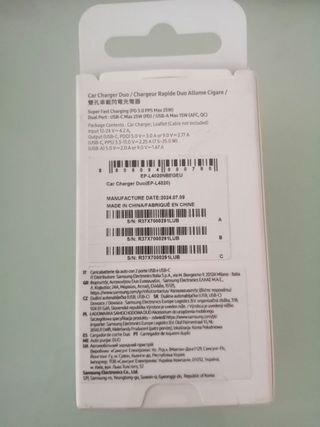 Samsung Cargador Coche Duo 40W (USB-C + USB-A)