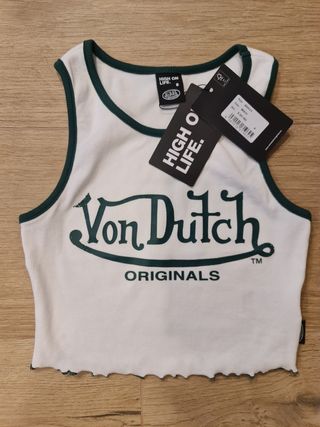 Top tirantes Von Dutch Ashley S, Blanca y Verde