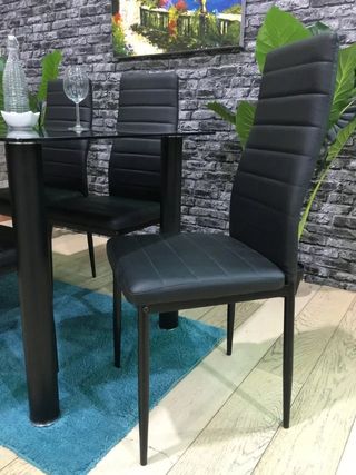 Pack Sillas Comedor Negras